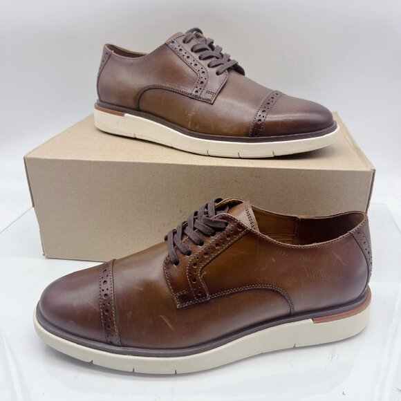 Allen Edmonds CALEB Leather HYBRID LACE-UP Derby Sneaker Mahogany Mens US 8.5 - Picture 2 of 13